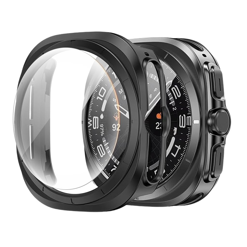 ZORBES Screen Protector & PC Watch Case for Samsung Galaxy Watch 7 44mm, Anti-smudge HD Tempered Glass Screen Protector for Galaxy Watch 7 47mm ZORBES Screen Protector & PC Watch Case for Samsung Galaxy Watch 7 44mm, Anti-smudge HD Tempered Glass Screen Protector for Galaxy Watch 7 47mm